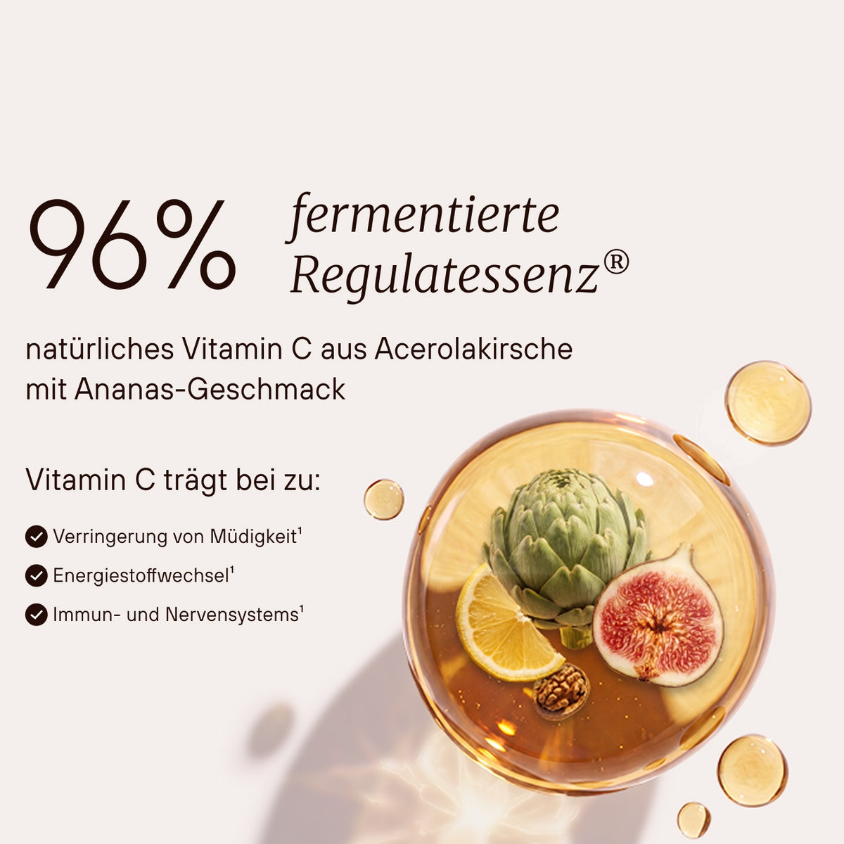 Regulatpro® Bio Ananas mit 96 Prozent fermentierter Regulatessenz und natürlichem Vitamin C aus Acerolakirsche.