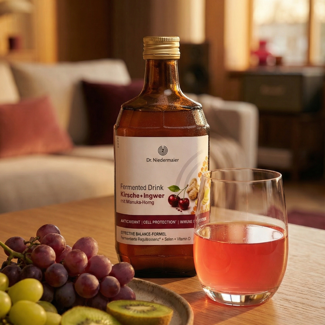 Fermented Drink Kirsche + Ingwer mit Manuka-Honig